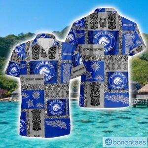Boise State Broncos Hawaiian Tiki Vintage Patterns Hawaiian Shirt Summer Gift Product Photo 1