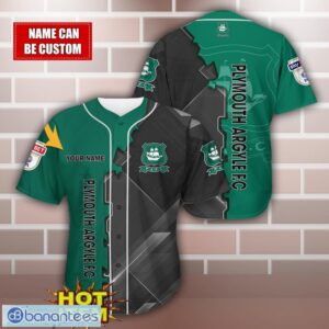 Plymouth Argyle F.C Personalized Name 3D Baseball Jersey Shirt Product Photo 1