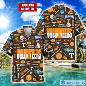 Tennessee Volunteers Football Beach Shirts Logo Custom Name Hawaiian Shirt Product Photo 1