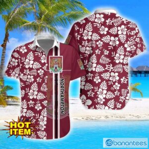 Northampton Town F.C Turtle Flower Pattern Aloha Hawaiian Shirt And Shorts Beach Set For Men And Women Product Photo 1