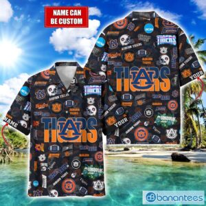Auburn Tigers Football Beach Shirts Logo Custom Name Hawaiian Shirt Product Photo 1