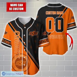 NCAA Oklahoma State Cowboys Custom Name And Number Sport Baseball Jersey Shirt Product Photo 1
