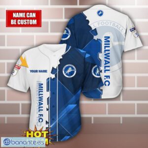 Millwall F.C Personalized Name 3D Baseball Jersey Shirt Product Photo 1