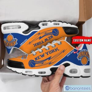 New York Knicks NBA Air Cushion Sports Shoes Custom Name TN Sneakers For Fans Product Photo 2
