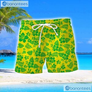 Norwich City Turtle Flower Pattern Aloha Hawaiian Shirt And Shorts Beach Set For Men And Women Product Photo 2