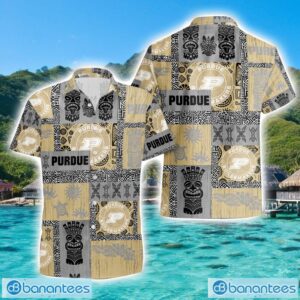 Purdue Boilermakers Hawaiian Tiki Vintage Patterns Hawaiian Shirt Summer Gift Product Photo 1