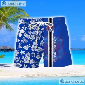 Carlisle United Turtle Flower Pattern Aloha Hawaiian Shirt And Shorts Beach Set For Men And Women Product Photo 2