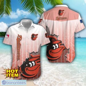 Baltimore Orioles Logo Broken Wall Printed 3D Hawaiian Shirt For Fans Product Photo 1