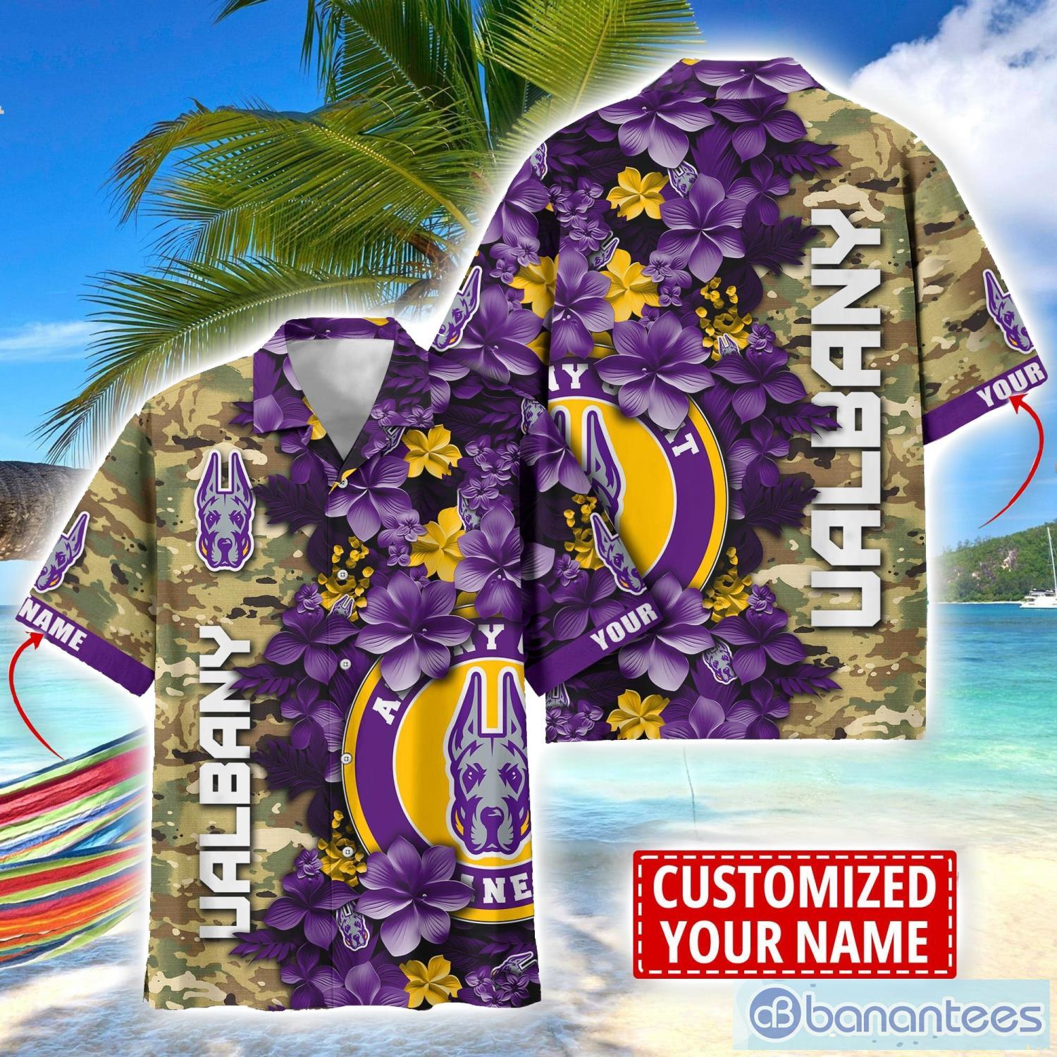albany great danes custom name personalized camo flower pattern hawaiian shirt image Albany Great Danes Custom Name Personalized Camo Flower Pattern Hawaiian Shirt Product Photo 1
