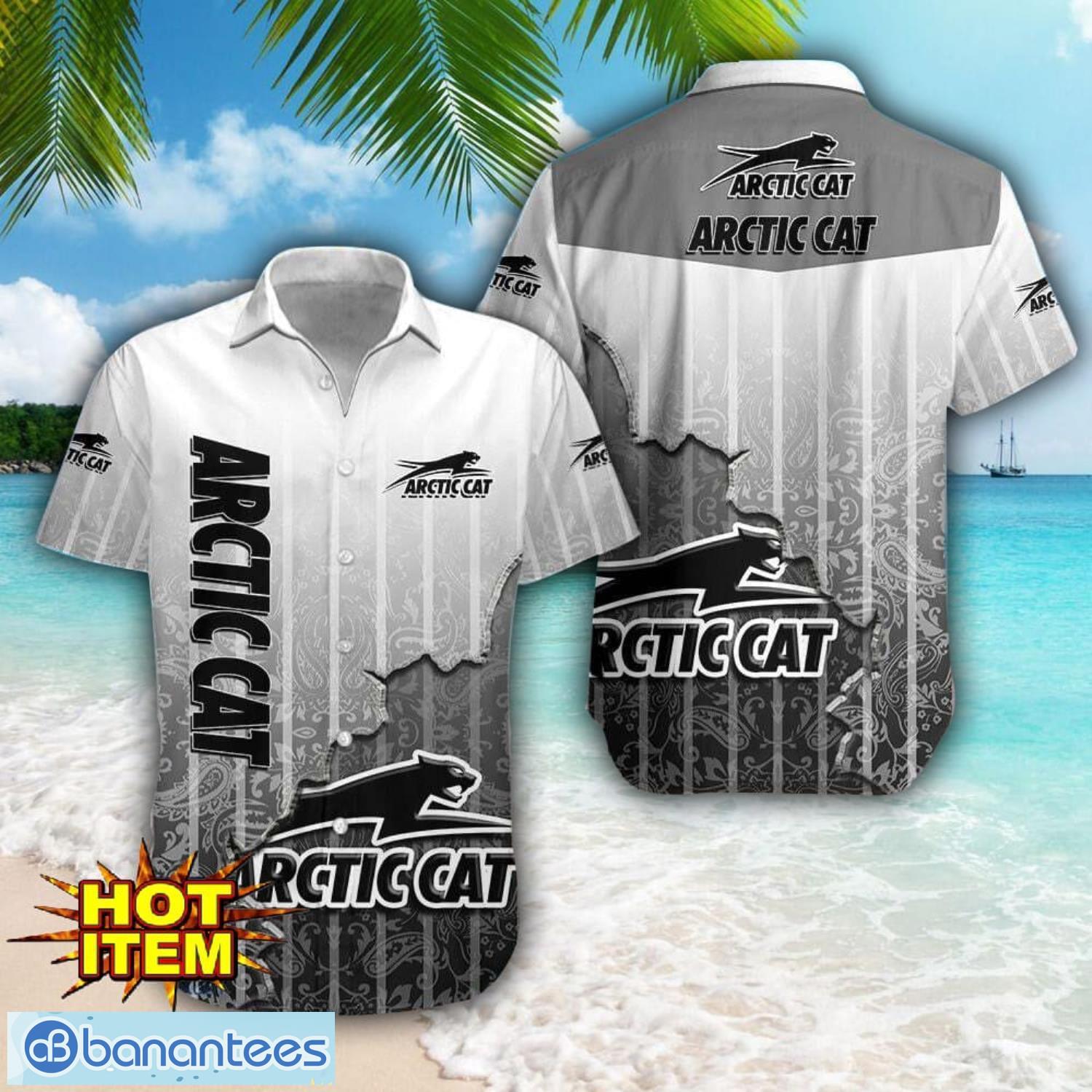 arctic cat logo broken wall printed 3d hawaiian shirt for fans image Arctic Cat Logo Broken Wall Printed 3D Hawaiian Shirt For Fans Product Photo 1