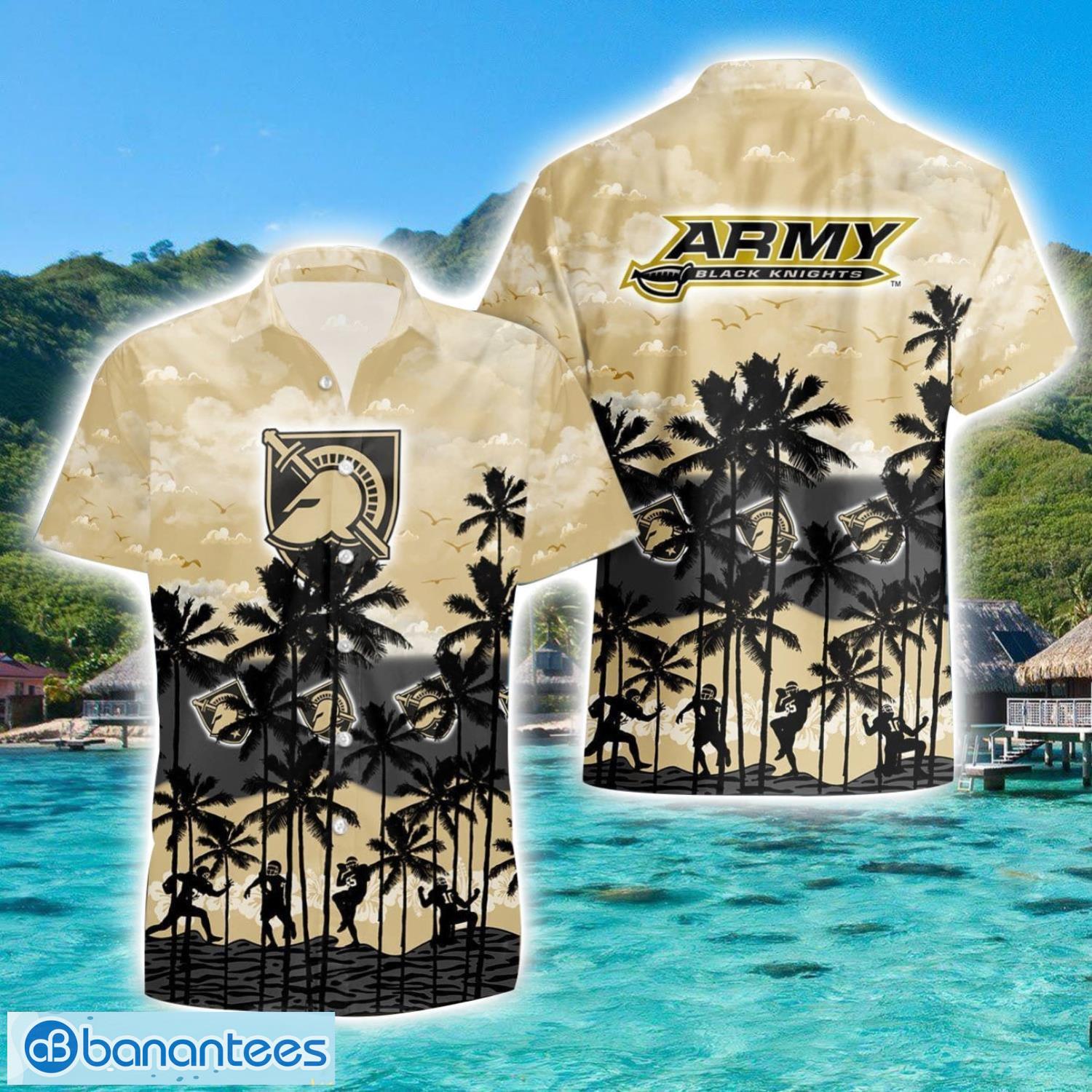 army black knights hawaiian shirt sports team logo beach shirt image Army Black Knights Hawaiian Shirt Sports Team Logo Beach Shirt Product Photo 1