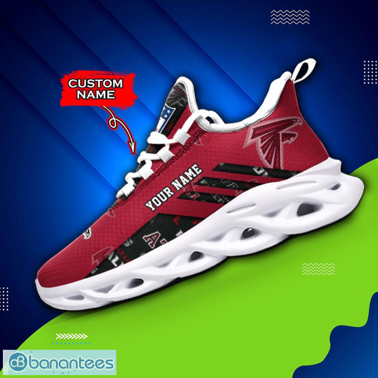 atlanta falcons nfl max soul shoes sneakers custom name all printed logo team for fans 3 image Atlanta Falcons NFL Max Soul Shoes Sneakers Custom Name All Printed Logo Team For Fans Product Photo 4