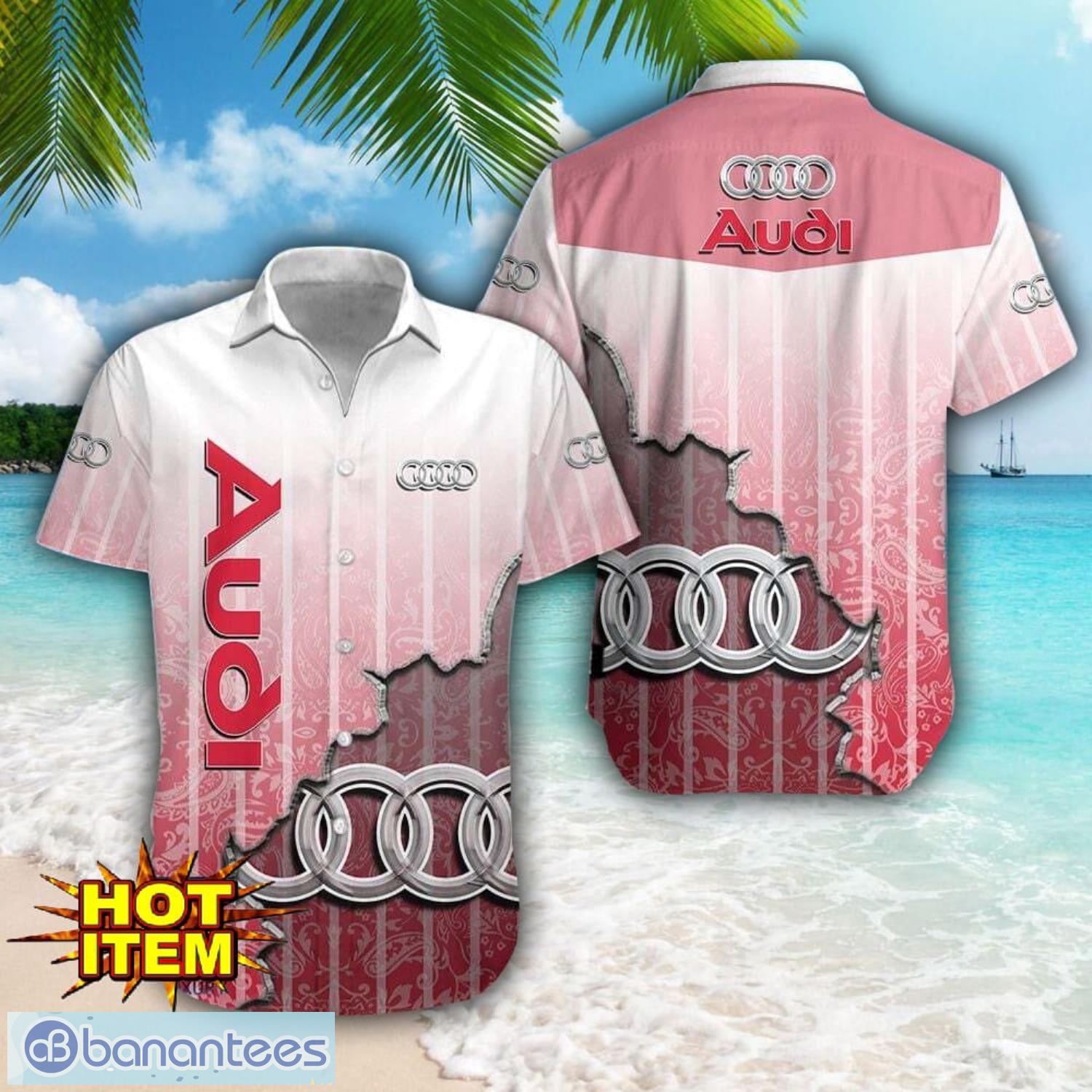 audi logo broken wall printed 3d hawaiian shirt for fans image Audi Logo Broken Wall Printed 3D Hawaiian Shirt For Fans Product Photo 1
