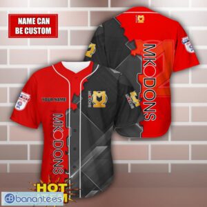 Milton Keynes Dons Personalized Name 3D Baseball Jersey Shirt Product Photo 1