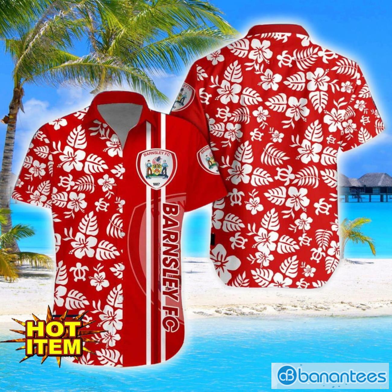 barnsley fc turtle flower pattern aloha hawaiian shirt and shorts beach set for men and women image Barnsley F.C Turtle Flower Pattern Aloha Hawaiian Shirt And Shorts Beach Set For Men And Women Product Photo 1