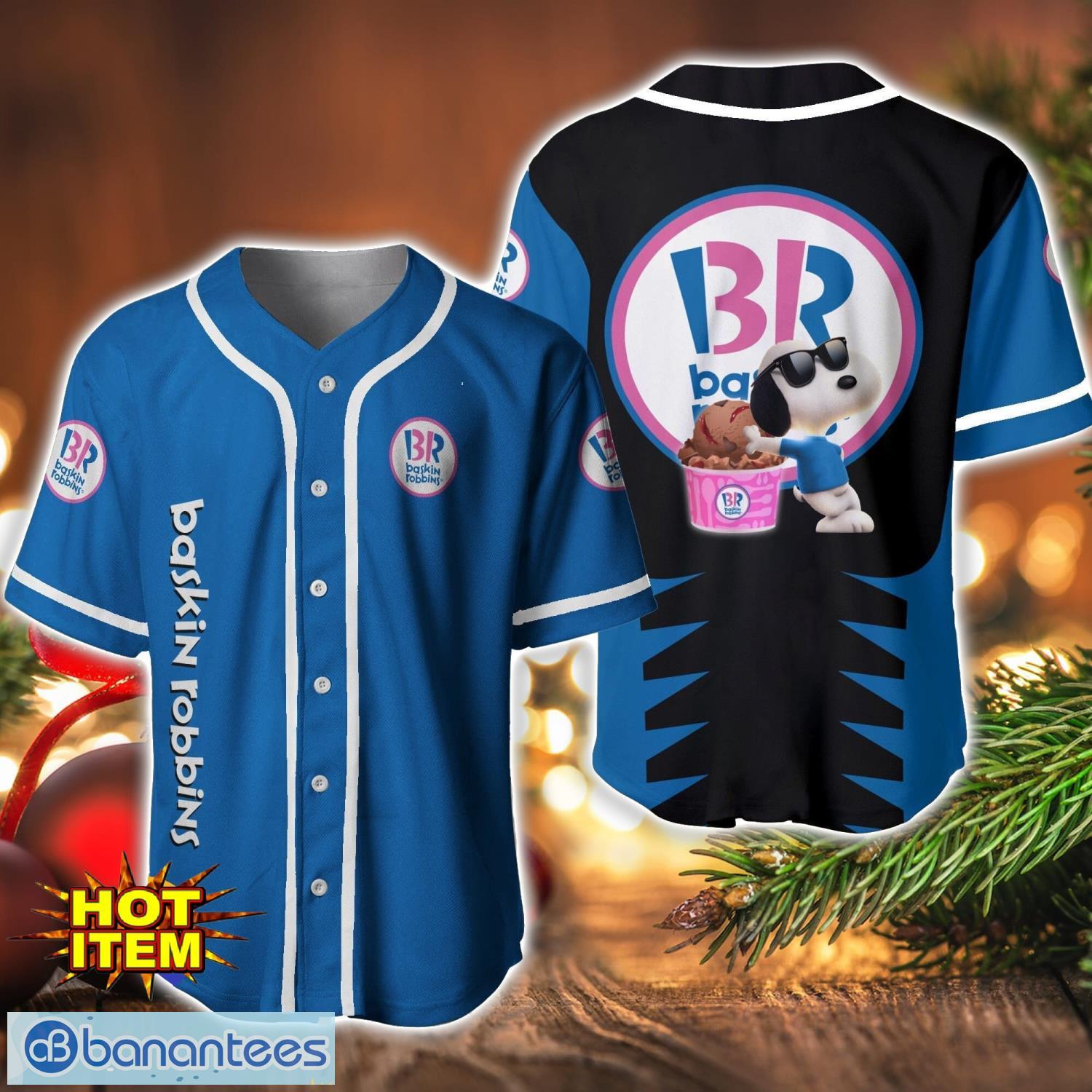 baskin robbins snoopy baseball jersey shirt for snoopy lovers gift ideas image Baskin-Robbins Snoopy Baseball Jersey Shirt For Snoopy Lovers Gift Ideas Product Photo 1