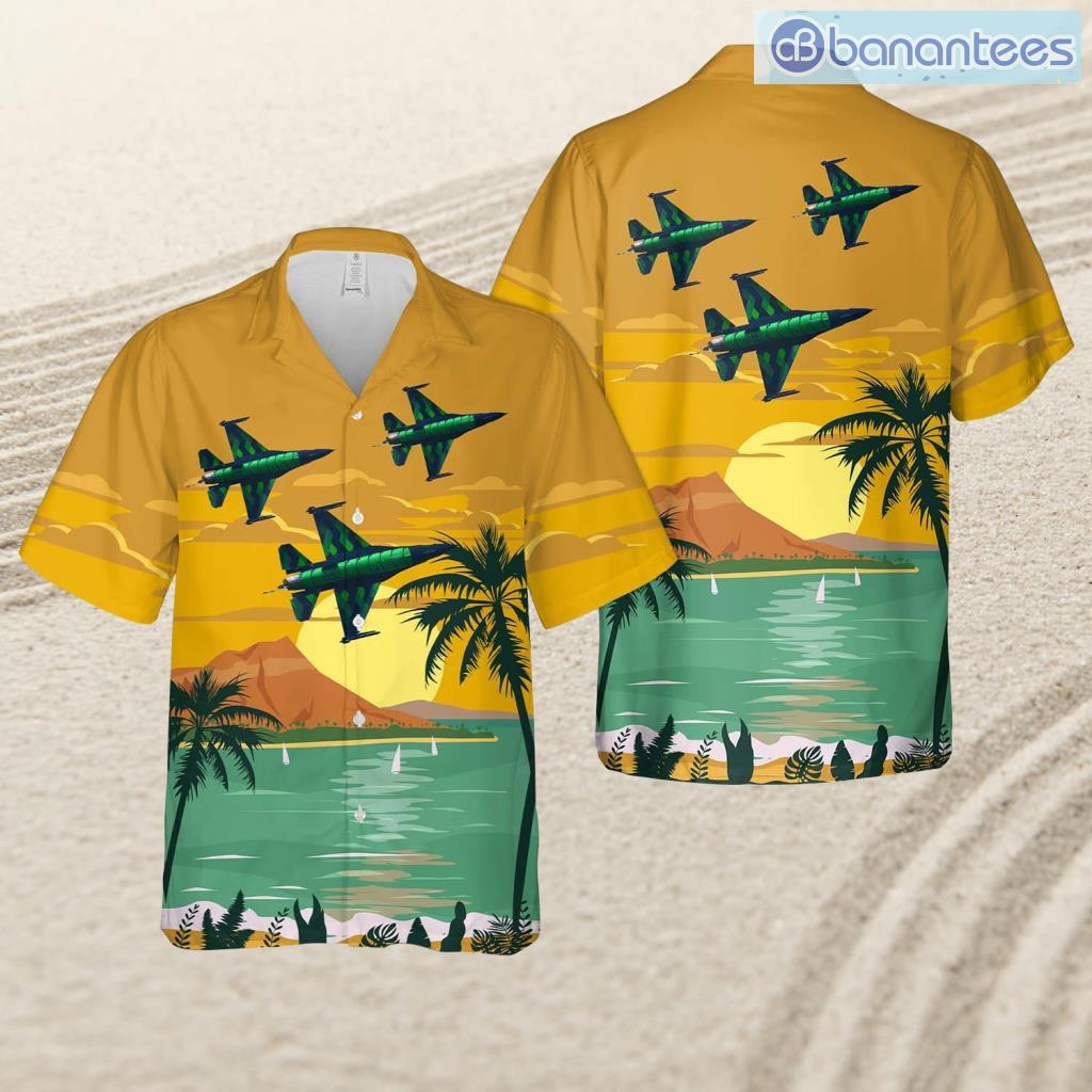belgian air force general dynamics sabca f 16am fighting falcon 401 tropical beach hawaiian shirt image Belgian Air Force General Dynamics (Sabca) F-16am Fighting Falcon (401) Tropical Beach Hawaiian Shirt Product Photo 1