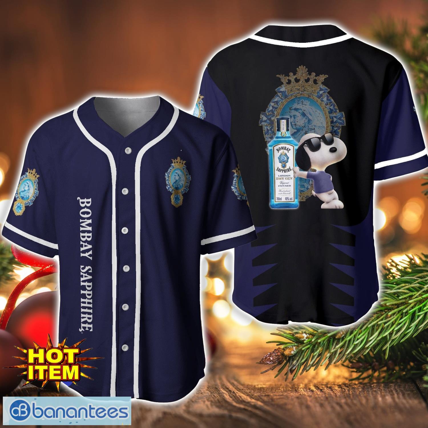 bombay sapphire snoopy baseball jersey shirt for snoopy lovers gift ideas image Bombay Sapphire Snoopy Baseball Jersey Shirt For Snoopy Lovers Gift Ideas Product Photo 1
