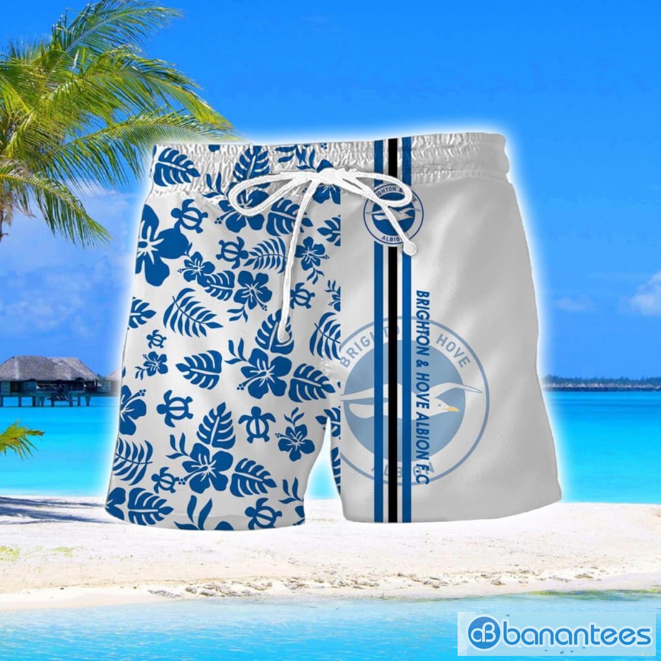 brighton amp hove albion fc turtle flower pattern aloha hawaiian shirt and shorts beach set for men and women 1 image Brighton & Hove Albion F.C Turtle Flower Pattern Aloha Hawaiian Shirt And Shorts Beach Set For Men And Women Product Photo 2