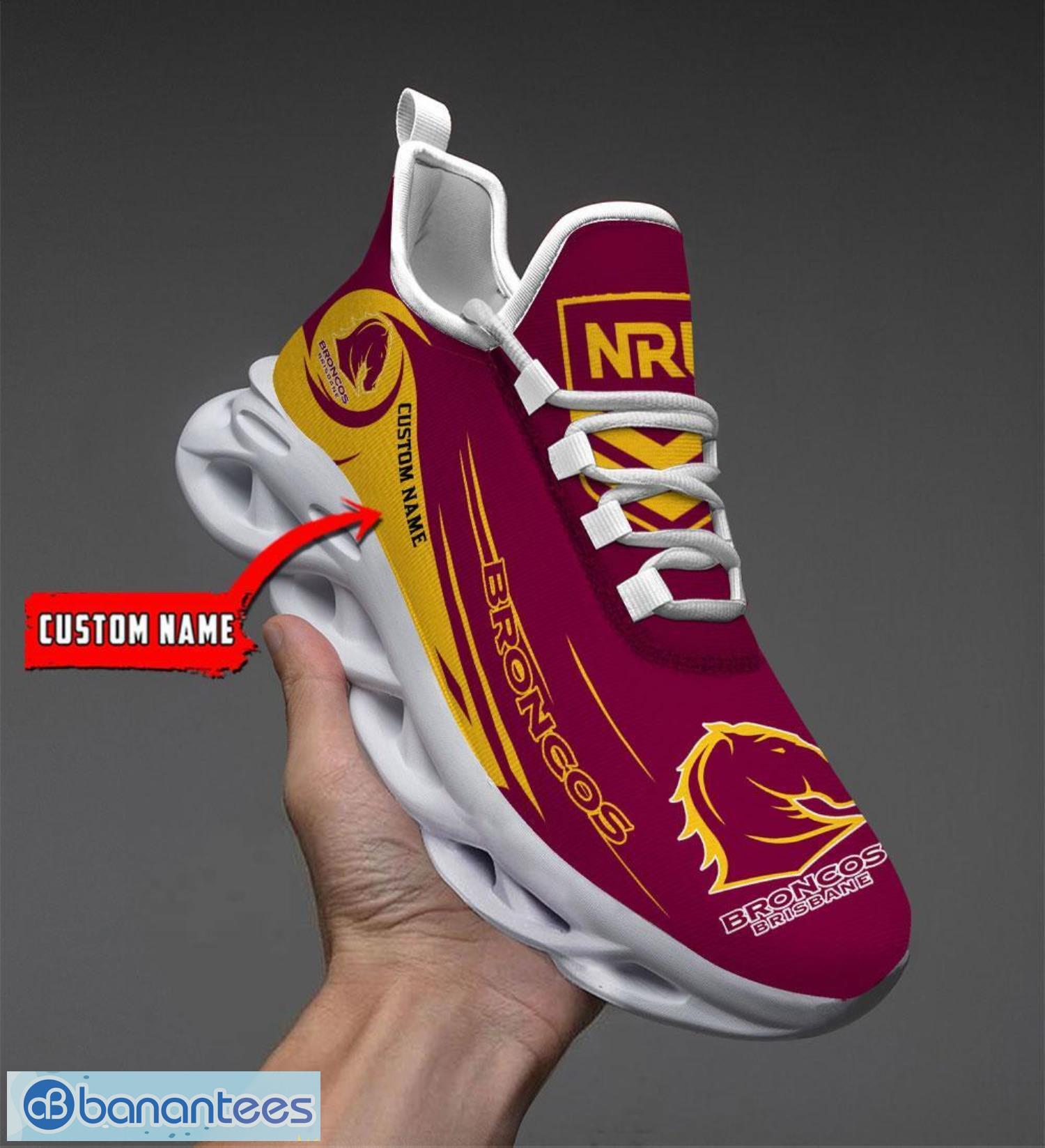 brisbane broncos personalized name gift max soul shoes men women team shoes image Brisbane Broncos Personalized Name Gift Max Soul Shoes Men Women Team Shoes Product Photo 1