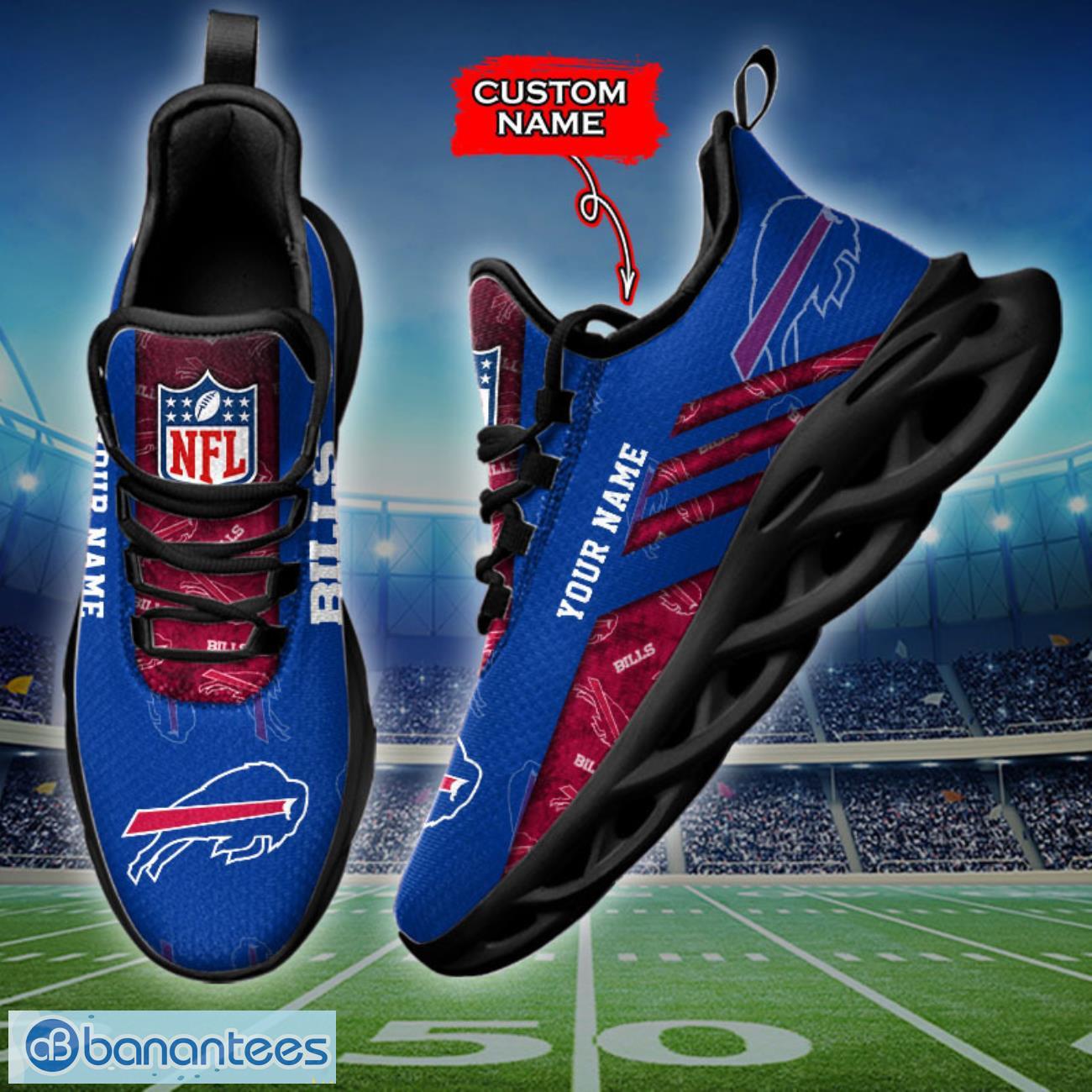 buffalo bills nfl max soul shoes sneakers custom name all printed logo team for fans 2 image Buffalo Bills NFL Max Soul Shoes Sneakers Custom Name All Printed Logo Team For Fans Product Photo 3