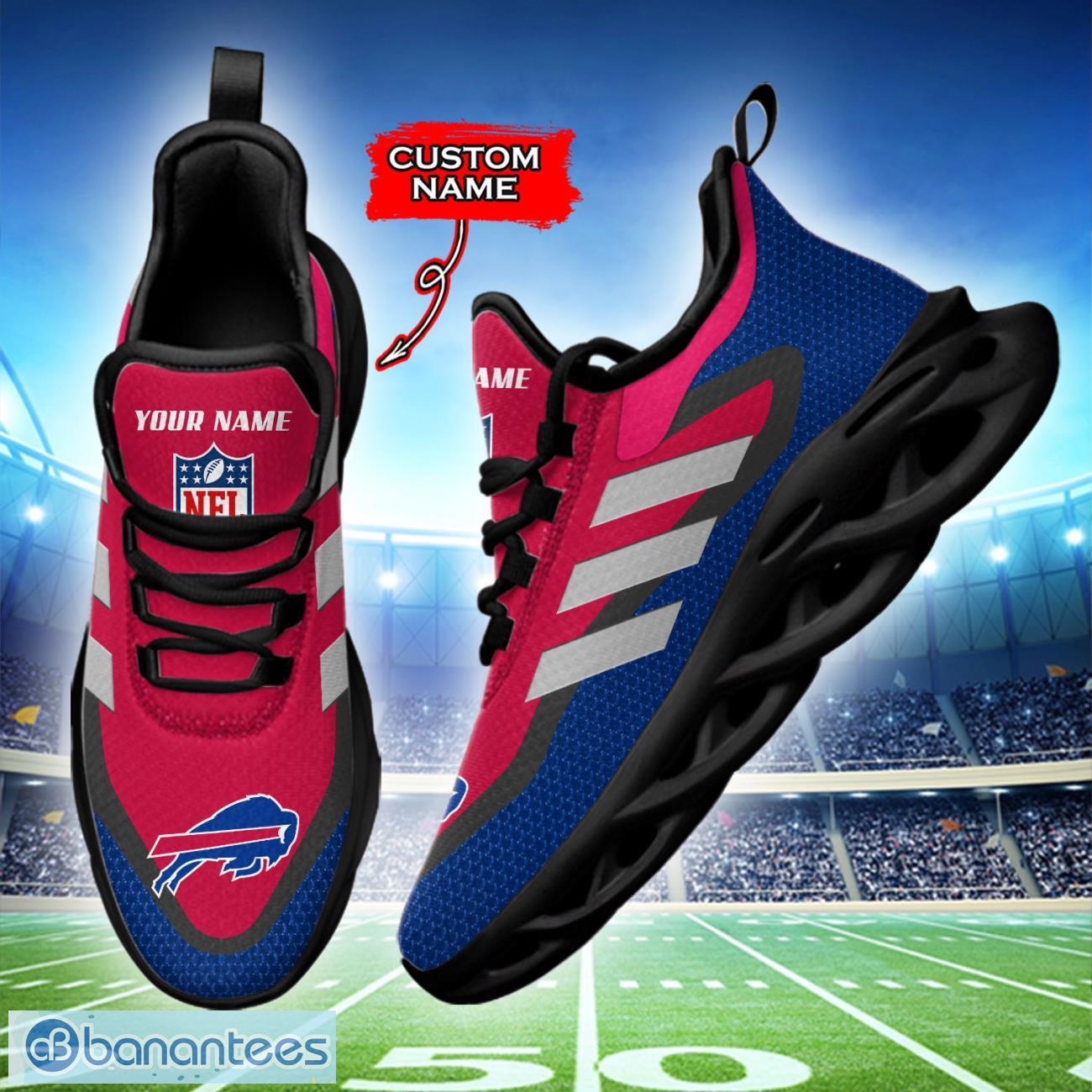 buffalo bills nfl max soul shoes sneakers custom name big striped sneakers for fans 2 image Buffalo Bills NFL Max Soul Shoes Sneakers Custom Name Big Striped Sneakers For Fans Product Photo 3