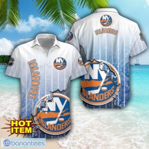 New York Islanders Logo Broken Wall Printed 3D Hawaiian Shirt For Fans Product Photo 1