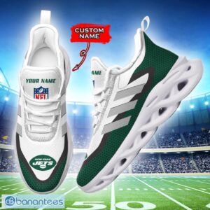 New York Jets NFL Max Soul Shoes Sneakers Custom Name Big Striped Sneakers For Fans Product Photo 2
