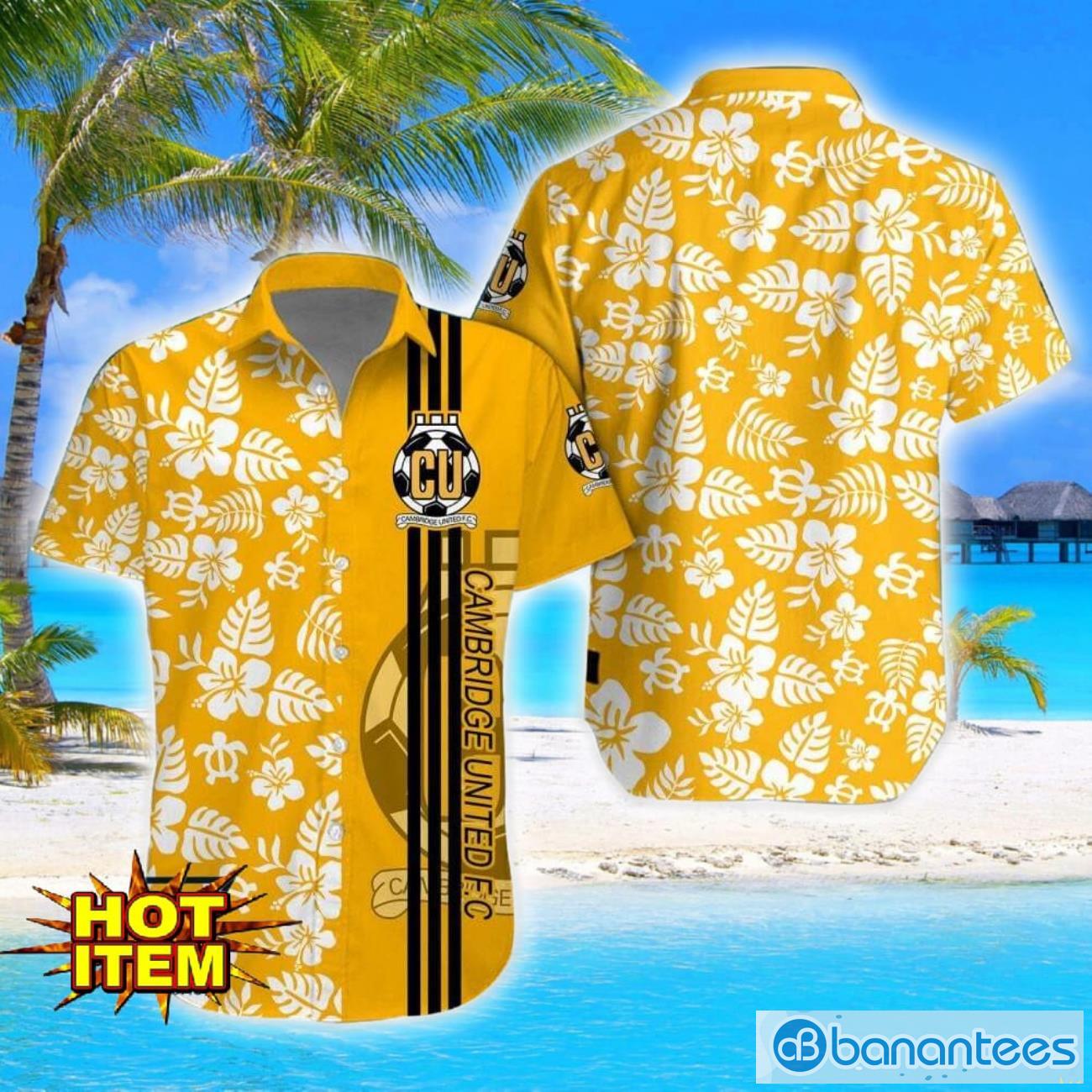 cambridge united fc turtle flower pattern aloha hawaiian shirt and shorts beach set for men and women image Cambridge United F.C Turtle Flower Pattern Aloha Hawaiian Shirt And Shorts Beach Set For Men And Women Product Photo 1