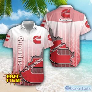 Cummins Logo Broken Wall Printed 3D Hawaiian Shirt For Fans Product Photo 1