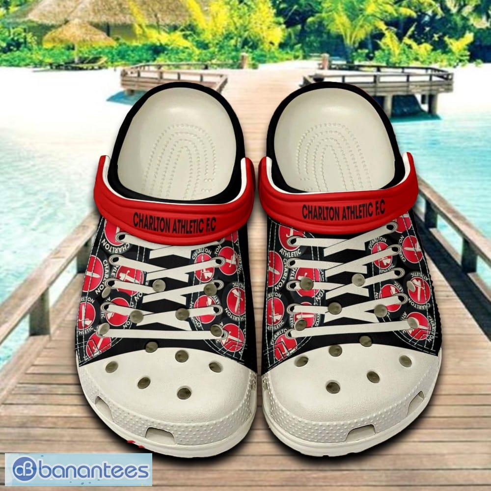 charlton athletic fc 3d clog shoes for fans summer beach all over print image Charlton Athletic F.C 3D Clog Shoes For Fans Summer Beach All Over Print - Charlton Athletic F.C 3D Clog Shoes For Fans Summer Beach All Over Print