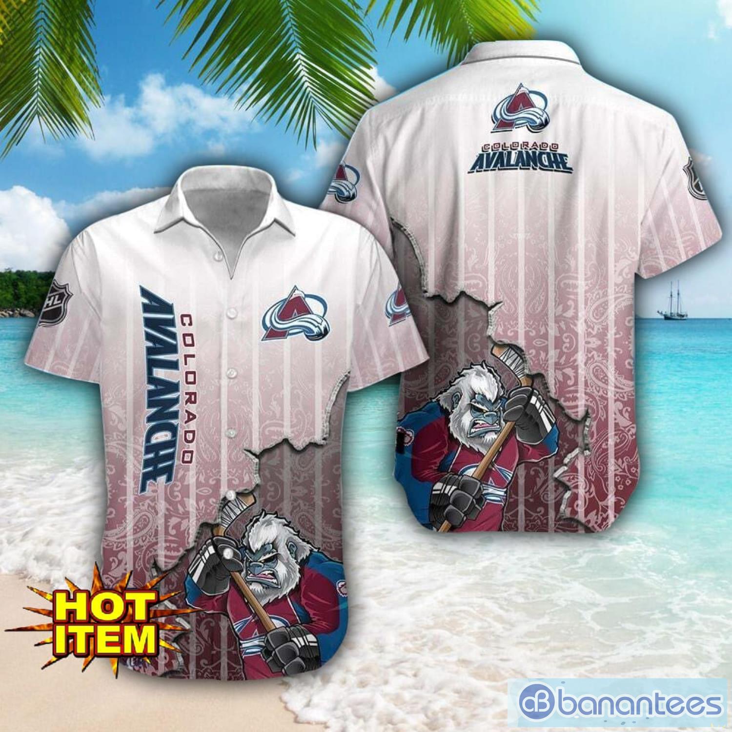colorado avalanche logo broken wall printed 3d hawaiian shirt for fans image Colorado Avalanche Logo Broken Wall Printed 3D Hawaiian Shirt For Fans Product Photo 1