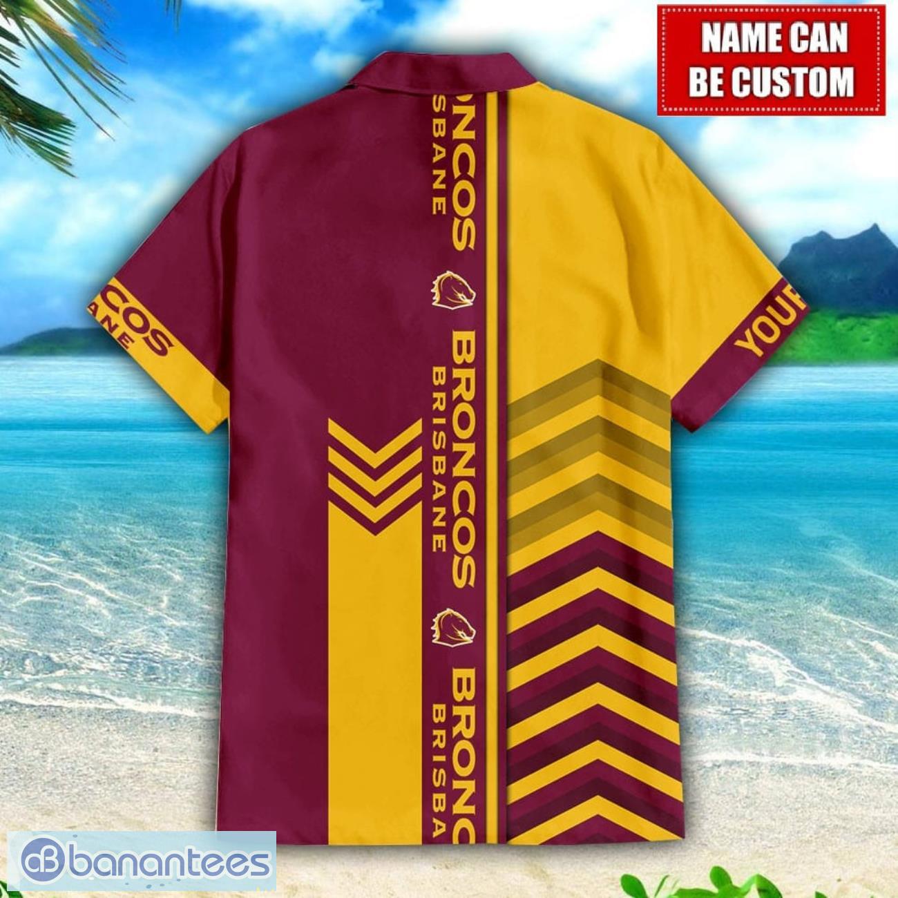 custom name brisbane broncos nrl hawaiian shirt gift ideas for summer 1 image Custom Name Brisbane Broncos NRL Hawaiian Shirt Gift Ideas For Summer Product Photo 2
