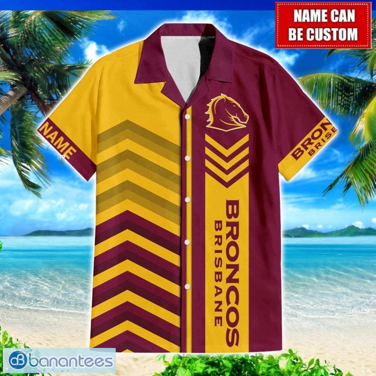custom name brisbane broncos nrl hawaiian shirt gift ideas for summer image Custom Name Brisbane Broncos NRL Hawaiian Shirt Gift Ideas For Summer Product Photo 1