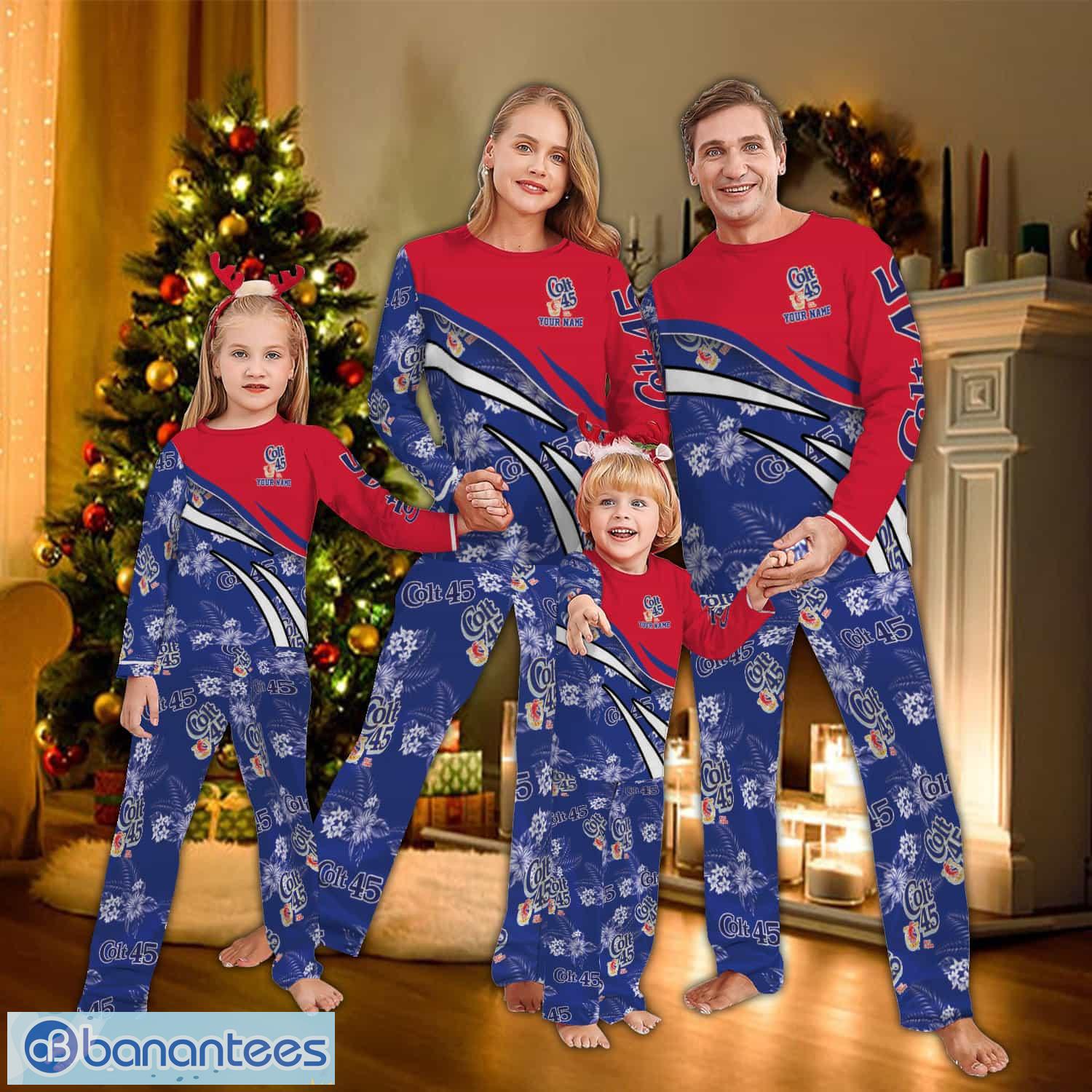 custom name colt 45 beer logo team pajamas set flower men women children image Custom Name Colt 45 Beer Logo Team Pajamas Set Flower Men Women Children - Custom Name Colt 45 Beer Logo Team Pajamas Set Flower Men Women Children