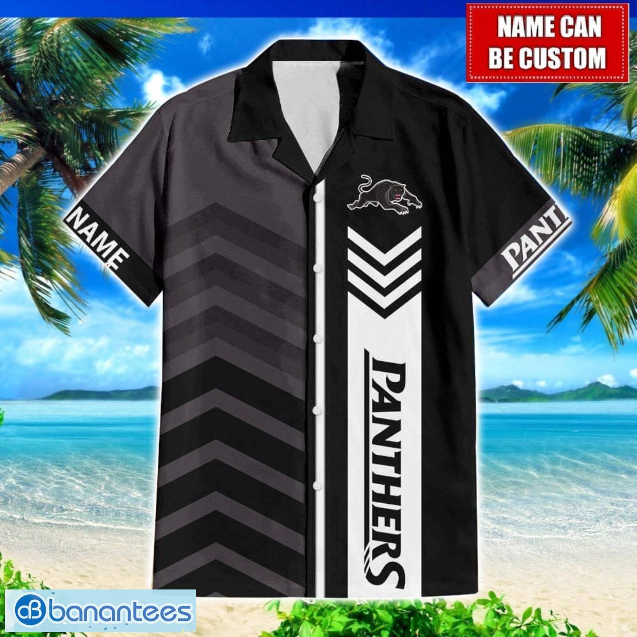custom name penrith panthers nrl hawaiian shirt gift ideas for summer image Custom Name Penrith Panthers NRL Hawaiian Shirt Gift Ideas For Summer Product Photo 1