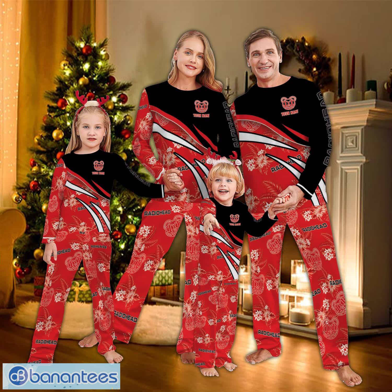 custom name radiohead band logo pattern pajamas set flower men women children image Custom Name Radiohead Band Logo Pattern Pajamas Set Flower Men Women Children - Custom Name Radiohead Band Logo Pattern Pajamas Set Flower Men Women Children