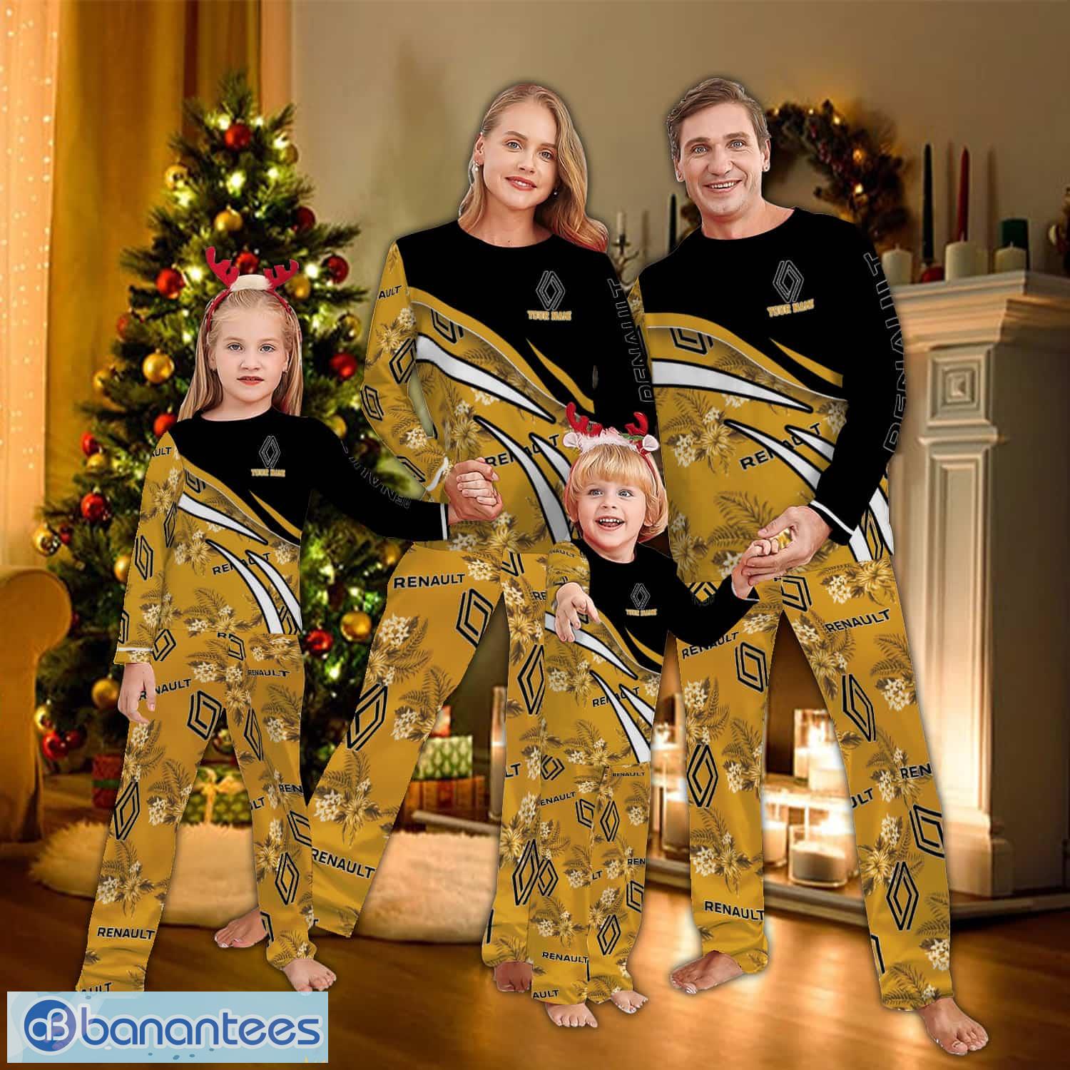 custom name renault car racing logo pattern pajamas set flower gift family image Custom Name Renault Car Racing Logo Pattern Pajamas Set Flower Gift Family - Custom Name Renault Car Racing Logo Pattern Pajamas Set Flower Gift Family