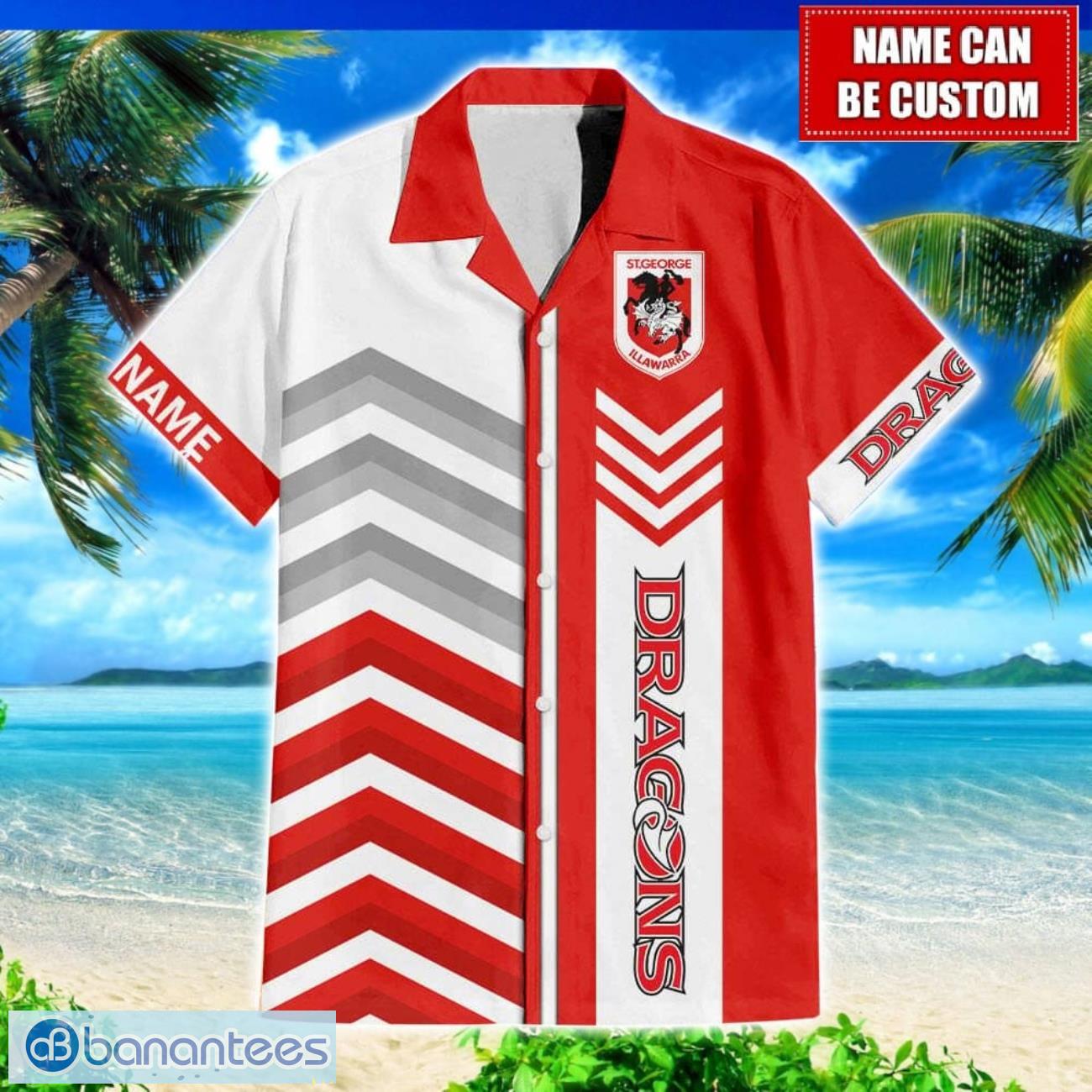 custom name st george illawarra dragons nrl hawaiian shirt gift ideas for summer image Custom Name St. George Illawarra Dragons NRL Hawaiian Shirt Gift Ideas For Summer Product Photo 1