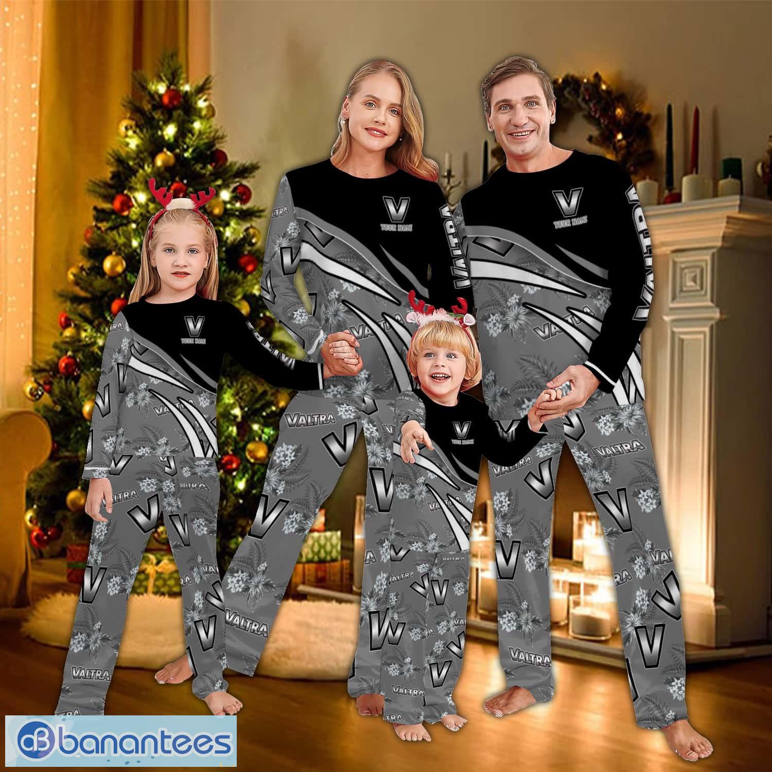 custom name valtra tractor logo pattern pajamas set flower gift for family image Custom Name Valtra Tractor Logo Pattern Pajamas Set Flower Gift For Family - Custom Name Valtra Tractor Logo Pattern Pajamas Set Flower Gift For Family