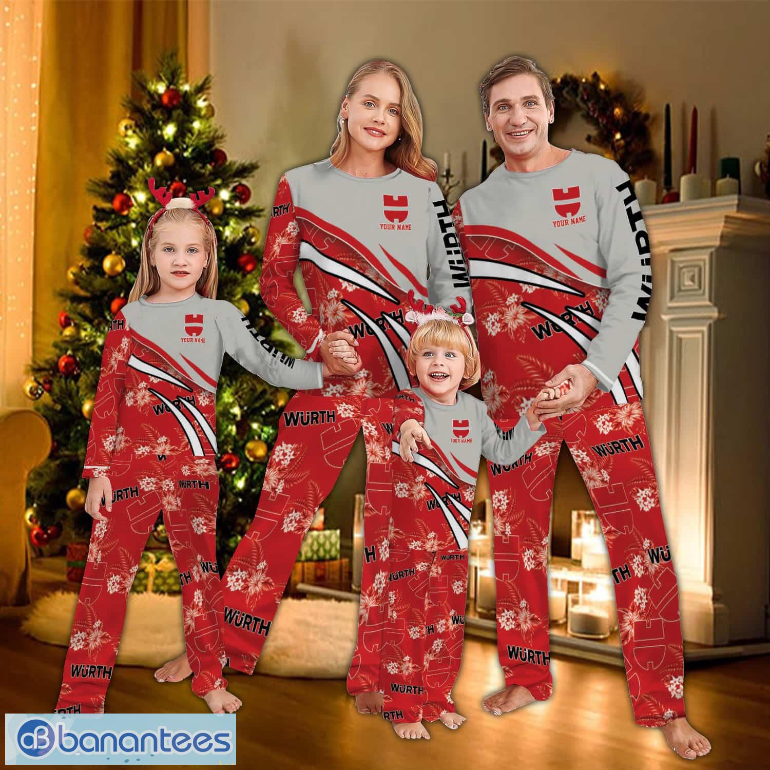 custom name wrth logo pattern pajamas set flower men women children image Custom Name WÜRTH Logo Pattern Pajamas Set Flower Men Women Children - Custom Name WÜRTH Logo Pattern Pajamas Set Flower Men Women Children
