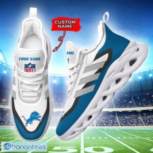 Detroit Lions NFL Max Soul Shoes Sneakers Custom Name Big Striped Sneakers For Fans Product Photo 2