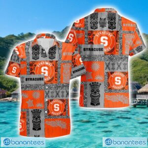 Syracuse Orange Tiki Vintage Patterns Hawaiian Shirt Summer Gift Product Photo 1