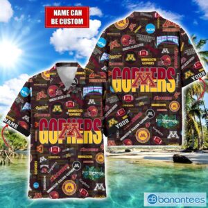 Minnesota Golden Gophers Football Beach Shirts Logo Custom Name Hawaiian Shirt Product Photo 1