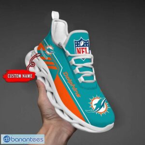 Custom Name NFL Miami Dolphins Personalized Sneakers Team Max Soul Shoes Product Photo 1