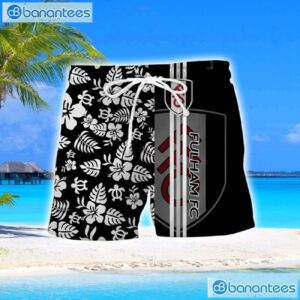 Fulham Turtle Flower Pattern Aloha Hawaiian Shirt And Shorts Beach Set For Men And Women Product Photo 2