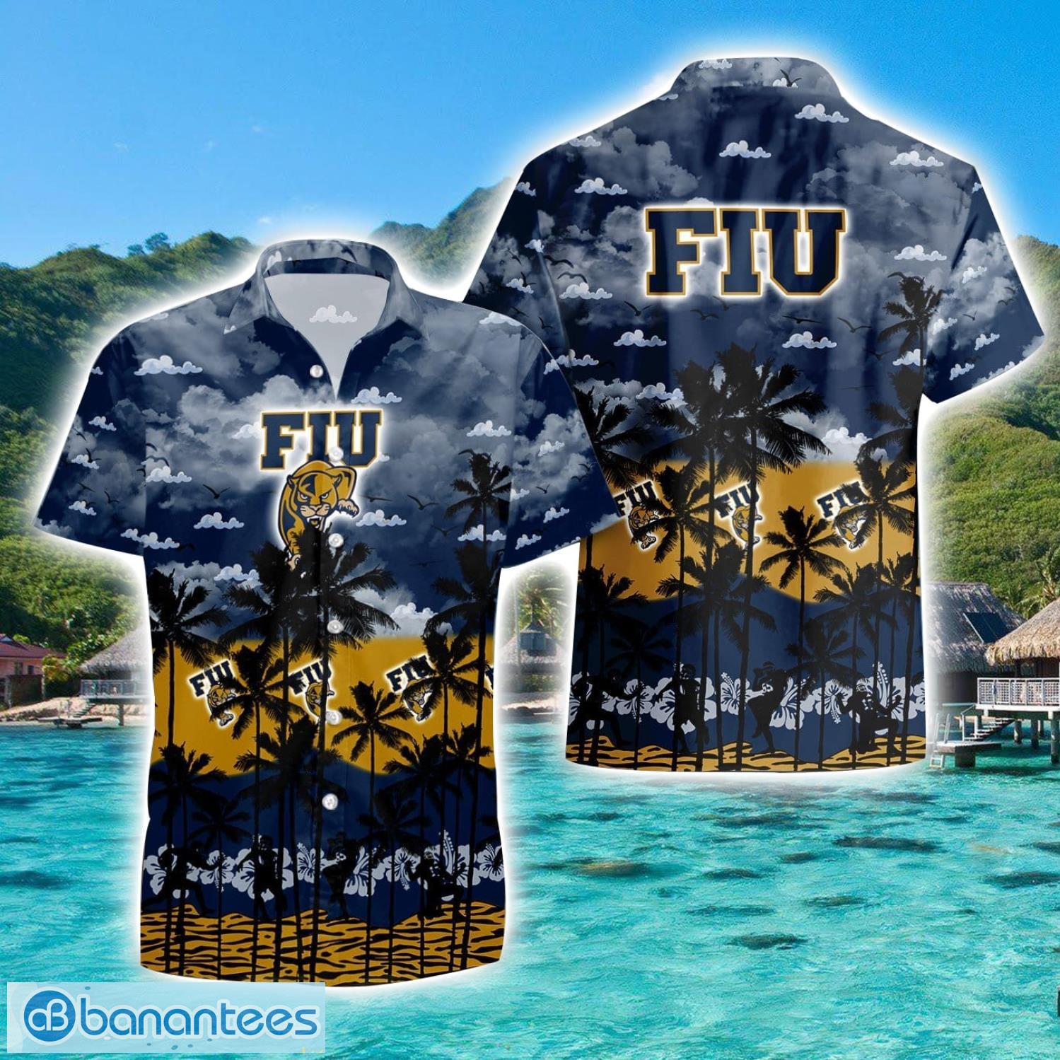 florida international 3d hawaiian shirt sports team logo beach shirt image Florida International 3D Hawaiian Shirt Sports Team Logo Beach Shirt Product Photo 1