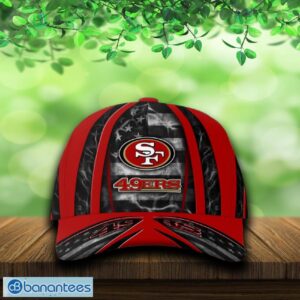 San Francisco 49ers USA Flag Patriotic Cap & Hat Print Independence Day For Fans - San Francisco 49ers USA Flag Patriotic Cap_3