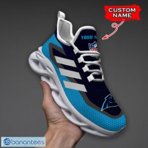 Carolina Panthers NFL Max Soul Shoes Sneakers Custom Name Big Striped Sneakers For Fans Product Photo 1