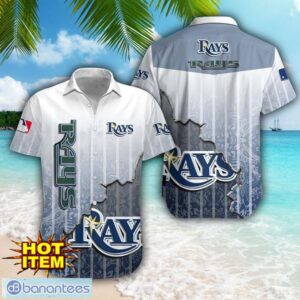 Tampa Bay Rays Logo Broken Wall Printed 3D Hawaiian Shirt For Fans Product Photo 1
